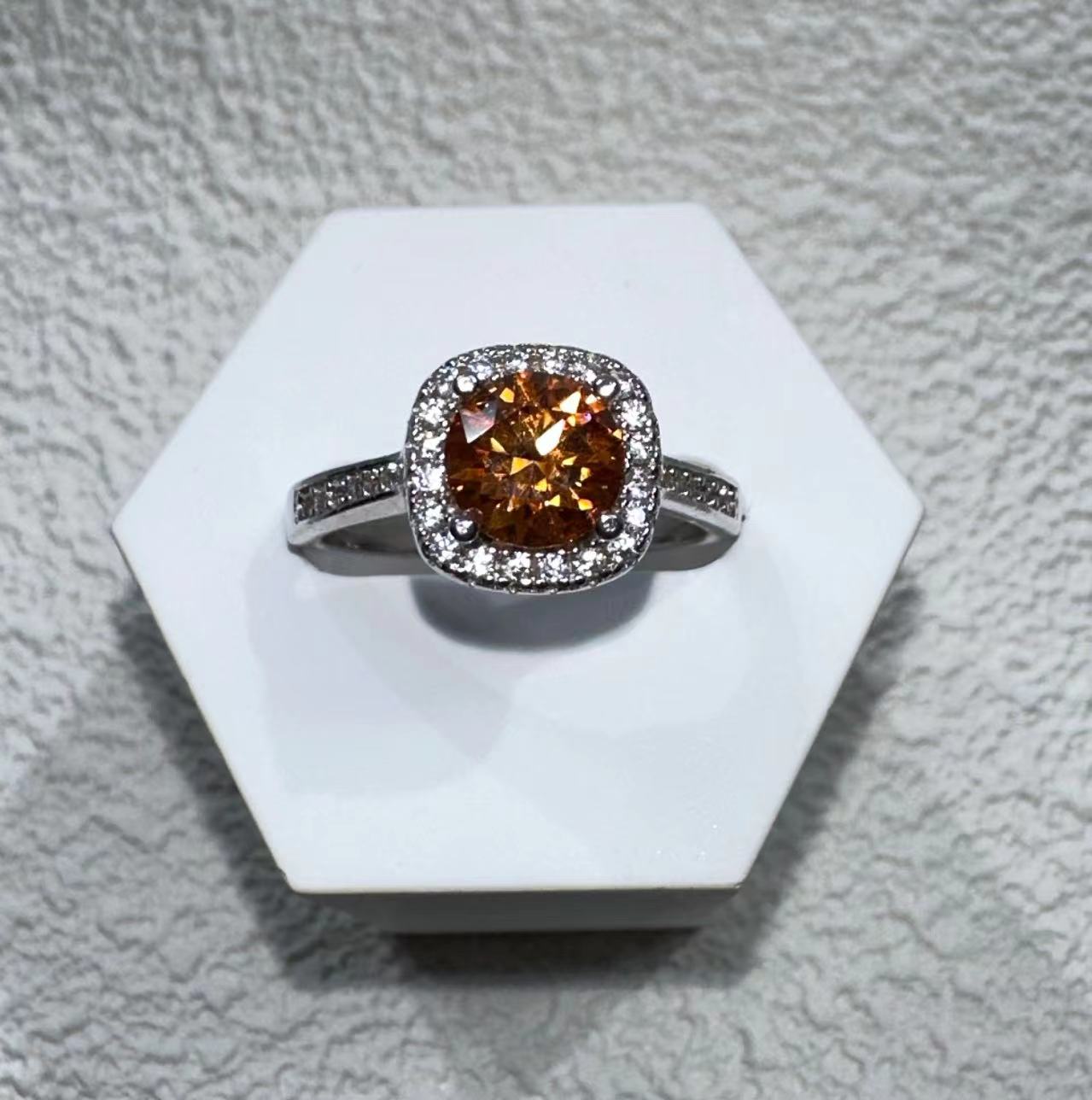 【02LIVE # link 59 - BUY 1 GET 1 free ring】S925 Silver Moissanite  Rings