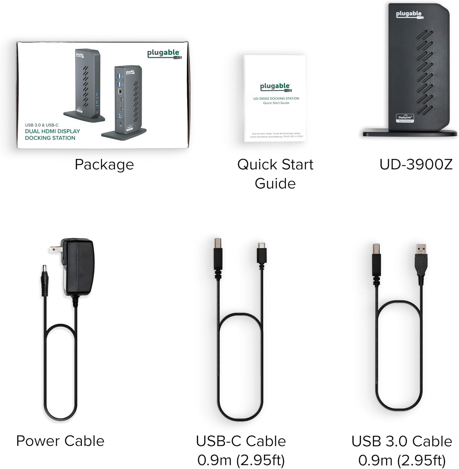 Plugable USB 3.0 and USB-C Universal Laptop Docking Station