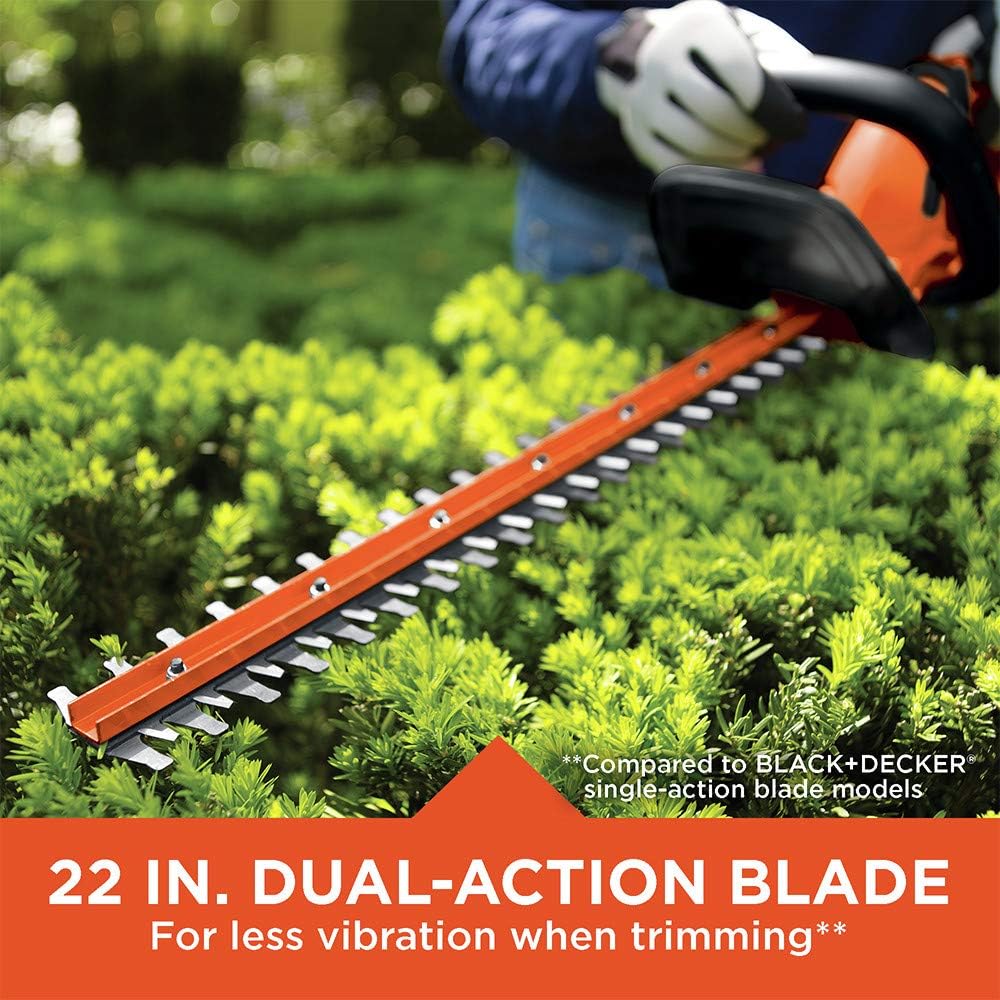 BLACK+DECKER 20V MAX Cordless Hedge Trimmer, 22 Inch Steel Blade