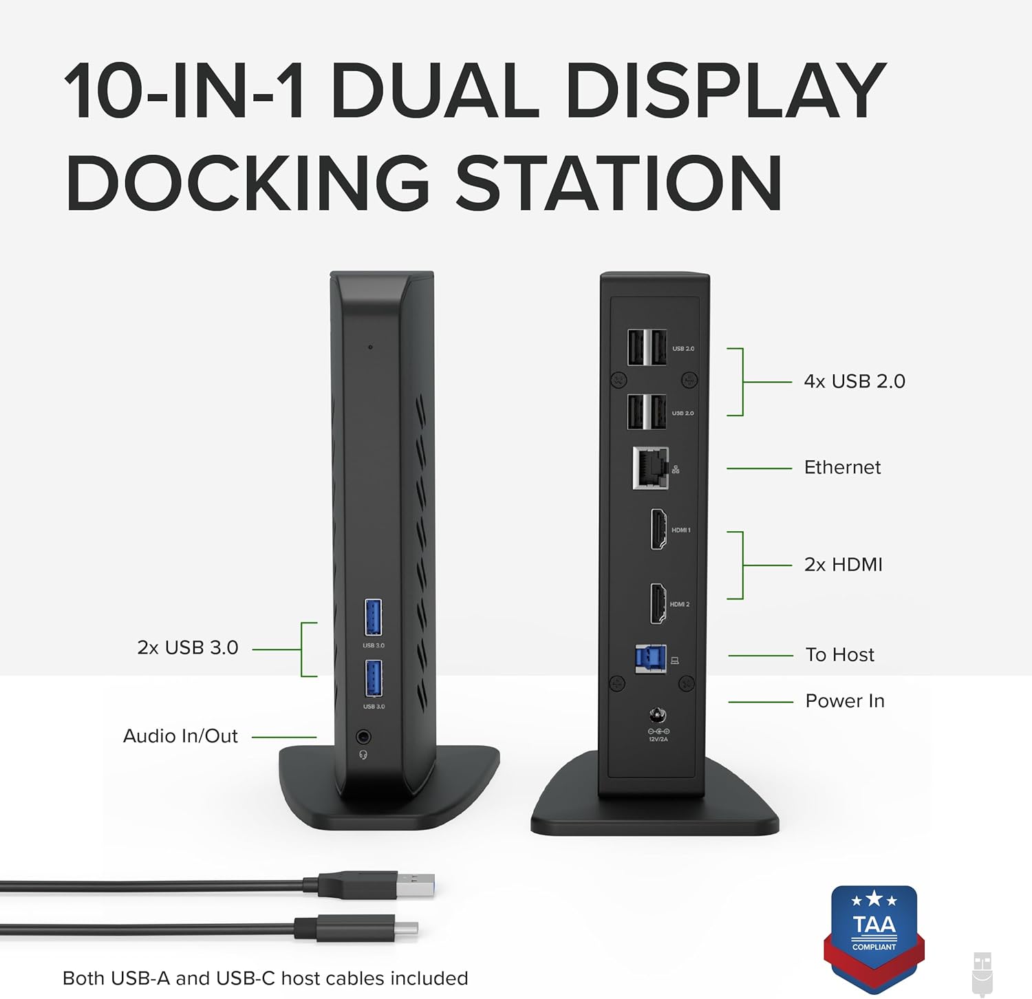 Plugable USB 3.0 and USB-C Universal Laptop Docking Station