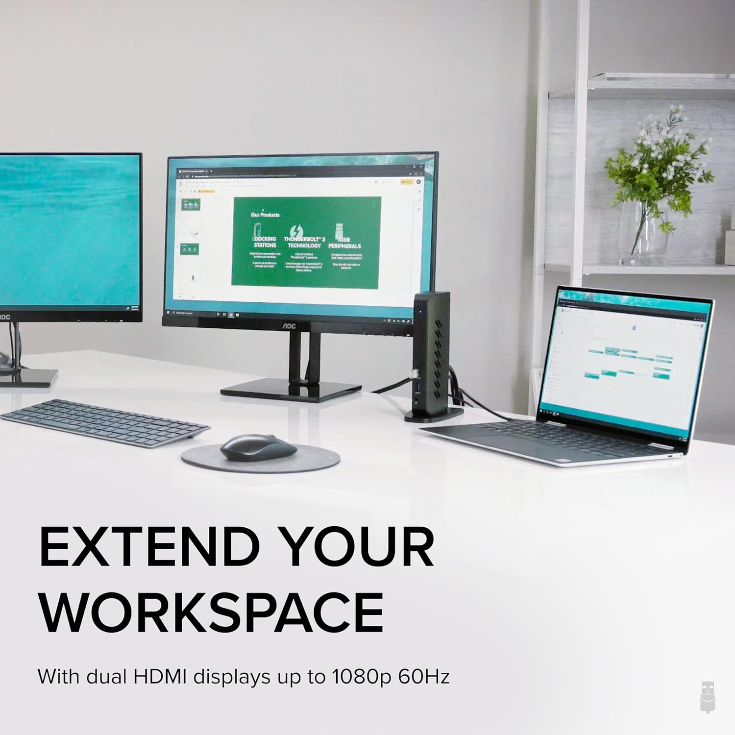 Plugable USB 3.0 and USB-C Universal Laptop Docking Station
