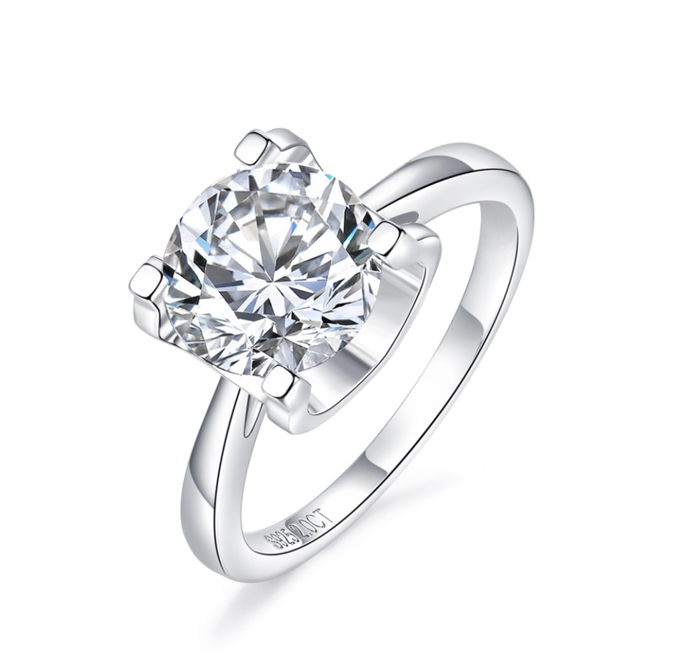 Classic Bull Head S925 Silver Moissanite Diamond Ring