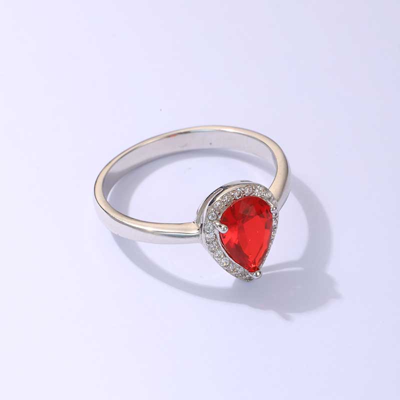 SH Sterling Silver Fancy Shape Zirconia Ring