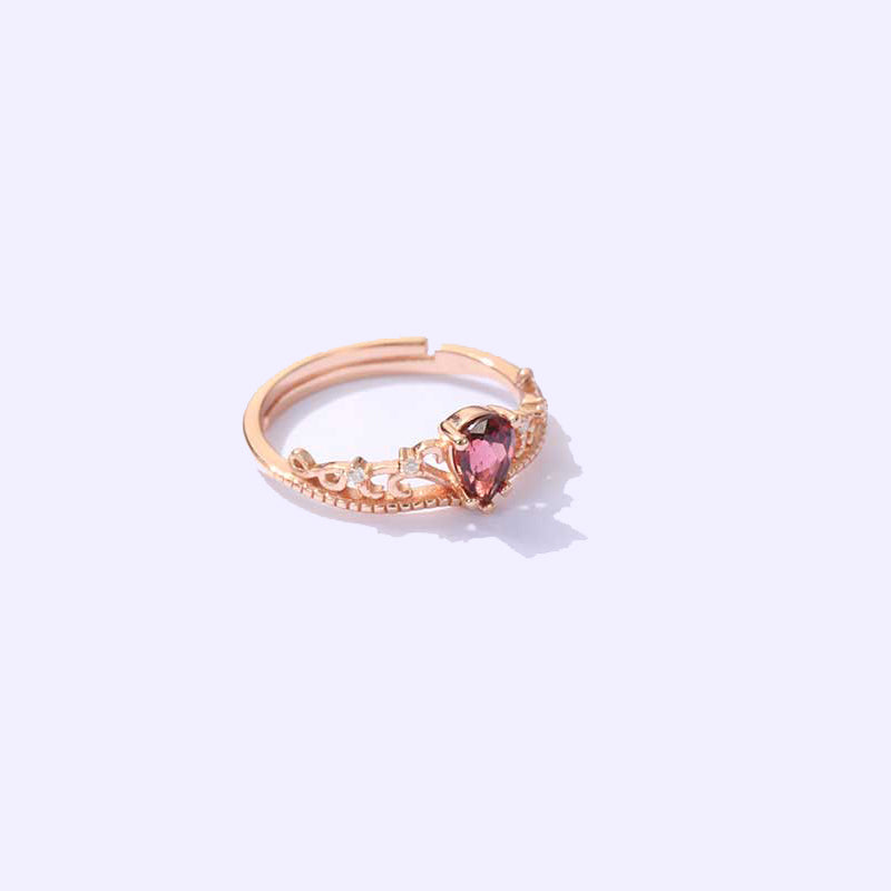 SH 925 Silver Women Artificial Zircon Ring Inlaid Rhinestones