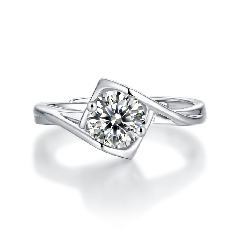 Adjustable Moissanite Angel Kiss Rings R9014-6.5(BUY 1 GET 1 Present )