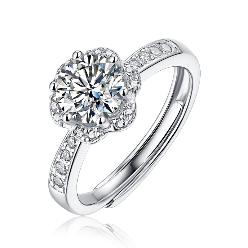 Adjustable Moissanite Elated Rings R9206-6.5