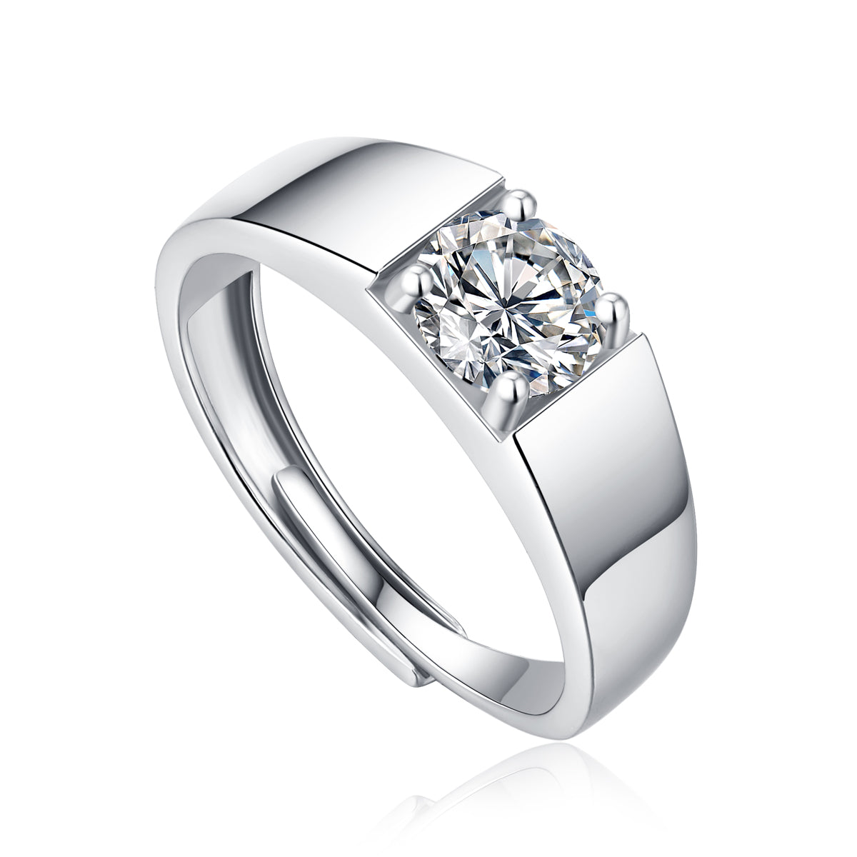 Adjustable Moissanite Style Rings R9655-6.5