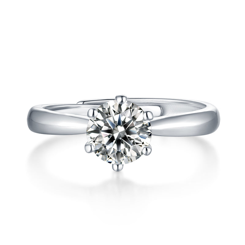 Adjustable Moissanite half of the country Rings R9094-6.5(BUY 1 GET 1 Present )