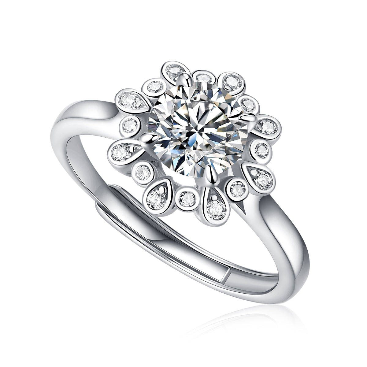 Adjustable Moissanite starry Rings R10768-6.5