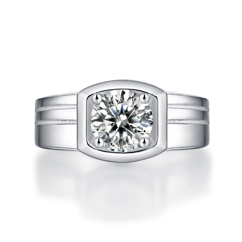 Adjustable Moissanite Simple men's ring R9131-6.5(BUY 1 GET 1 Present )