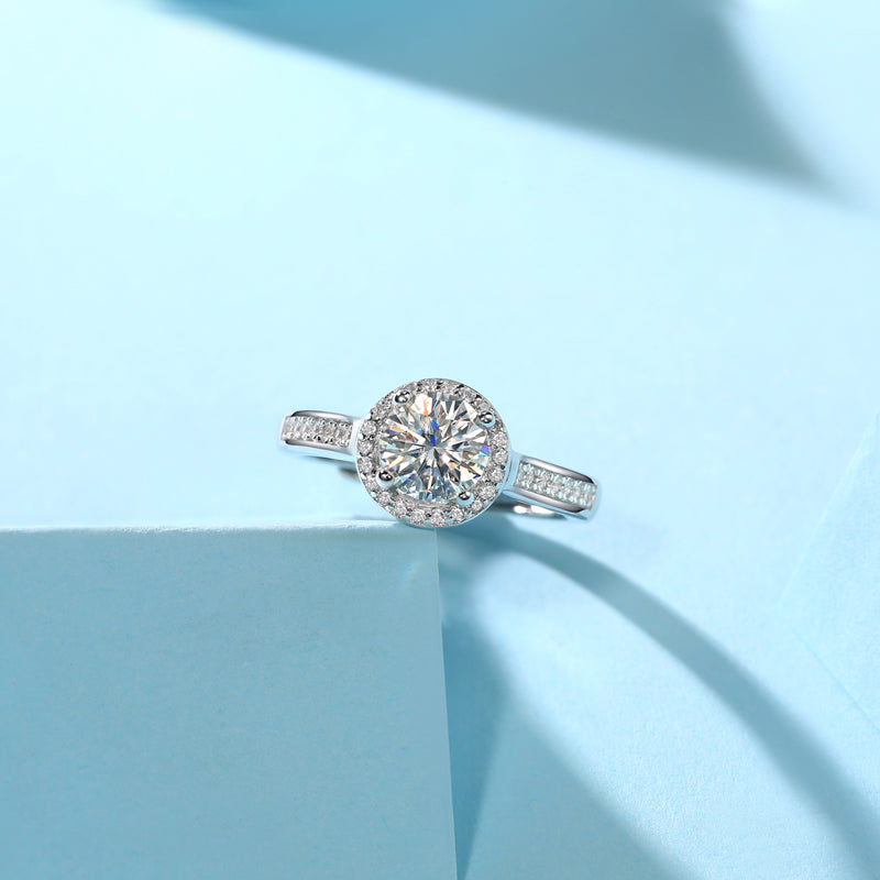 Adjustable Moissanite Luxury Round bag Rings R4494-6.5(BUY 1 GET 1 Present )