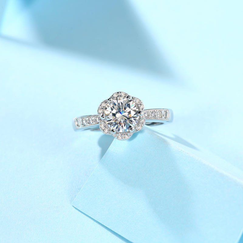 Adjustable Moissanite Elated Rings R9206-6.5