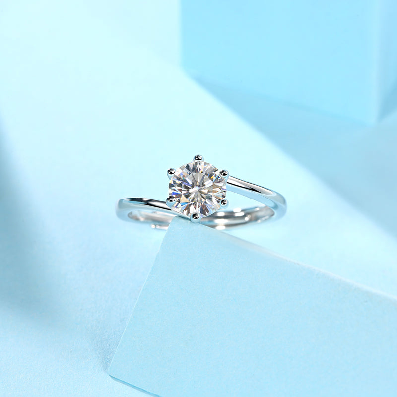 Adjustable Moissanite Precious Ring R8884-6.5