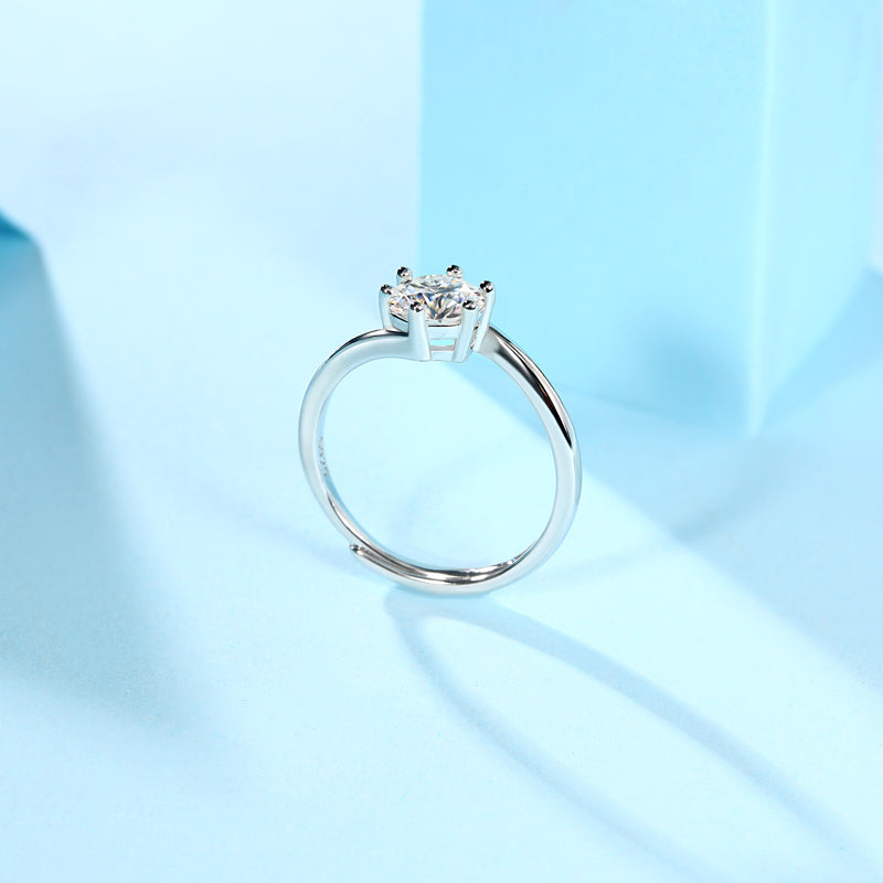 Adjustable Moissanite Precious Ring R8884-6.5