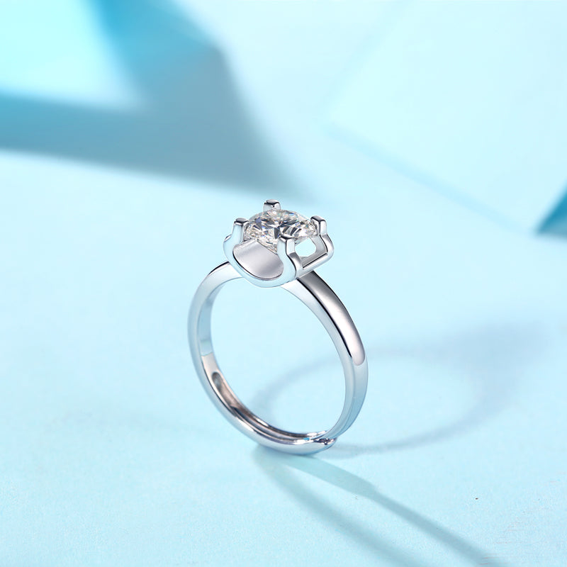 Adjustable Moissanite Classic cow head Rings R6117-6.5