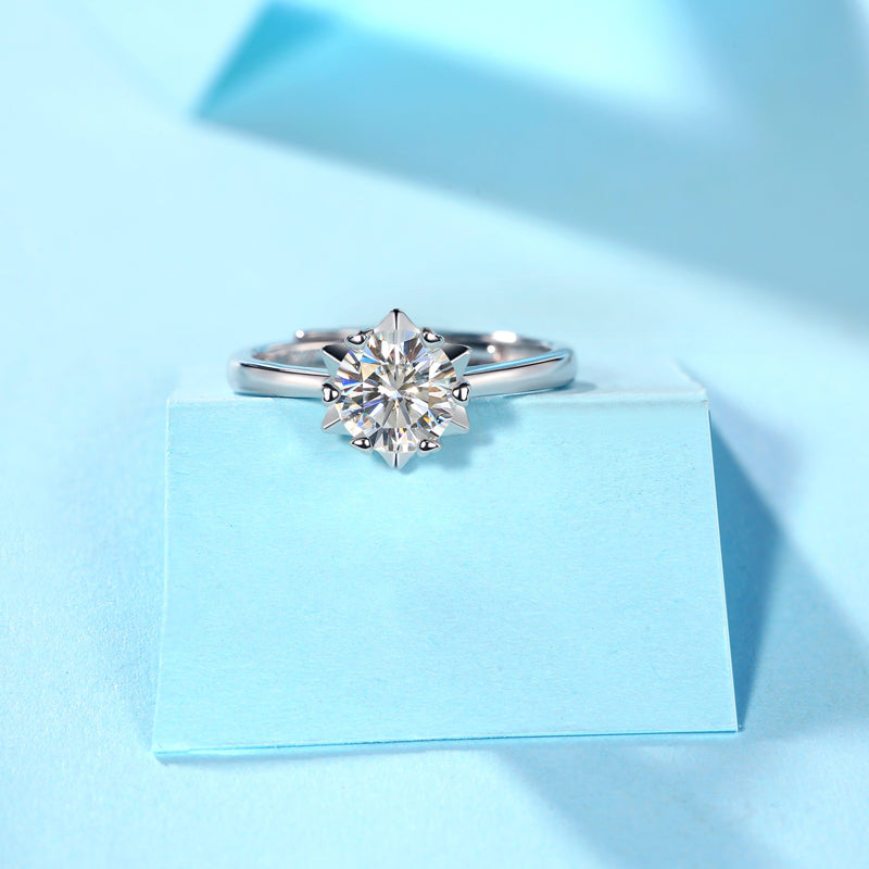 Adjustable Moissanite Star Ring R9194-6.5