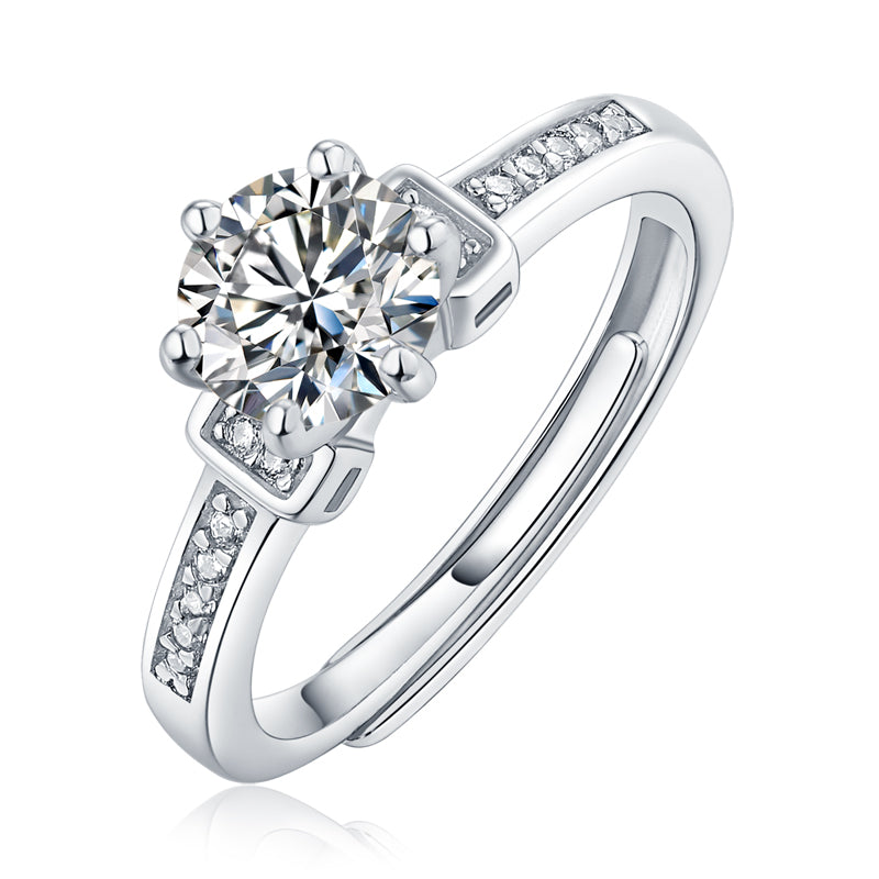 Adjustable Moissanite Only Love Ring R10673-6.5