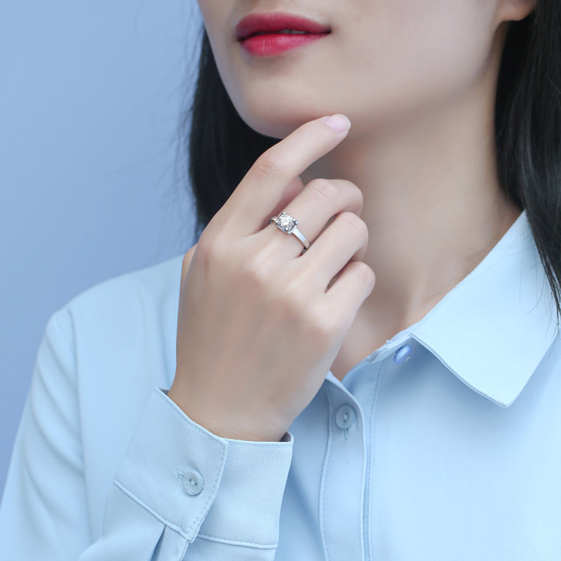 Adjustable Moissanite Classic cow head Rings R6117-6.5