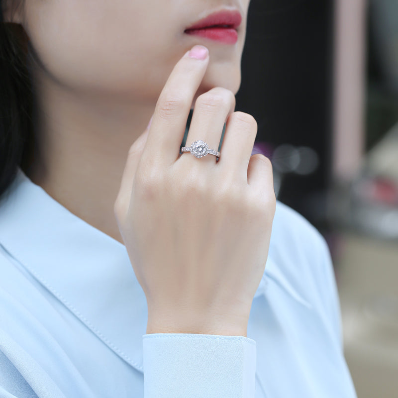 Adjustable Moissanite Elated Rings R9206-6.5