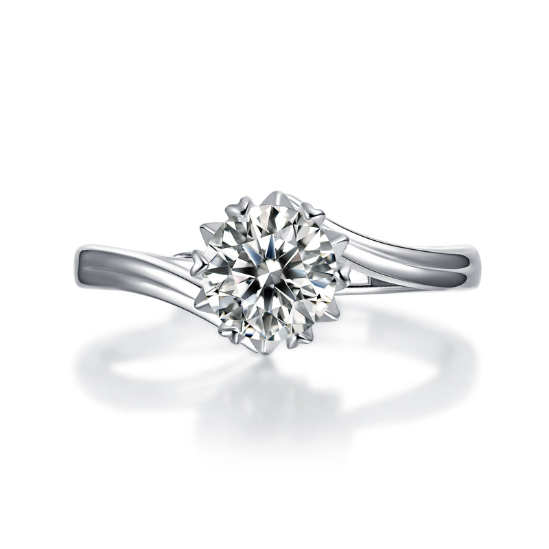 Adjustable Moissanite Twisted arm Snowflake Rings R10722-6.5(BUY 1 GET 1 Present )