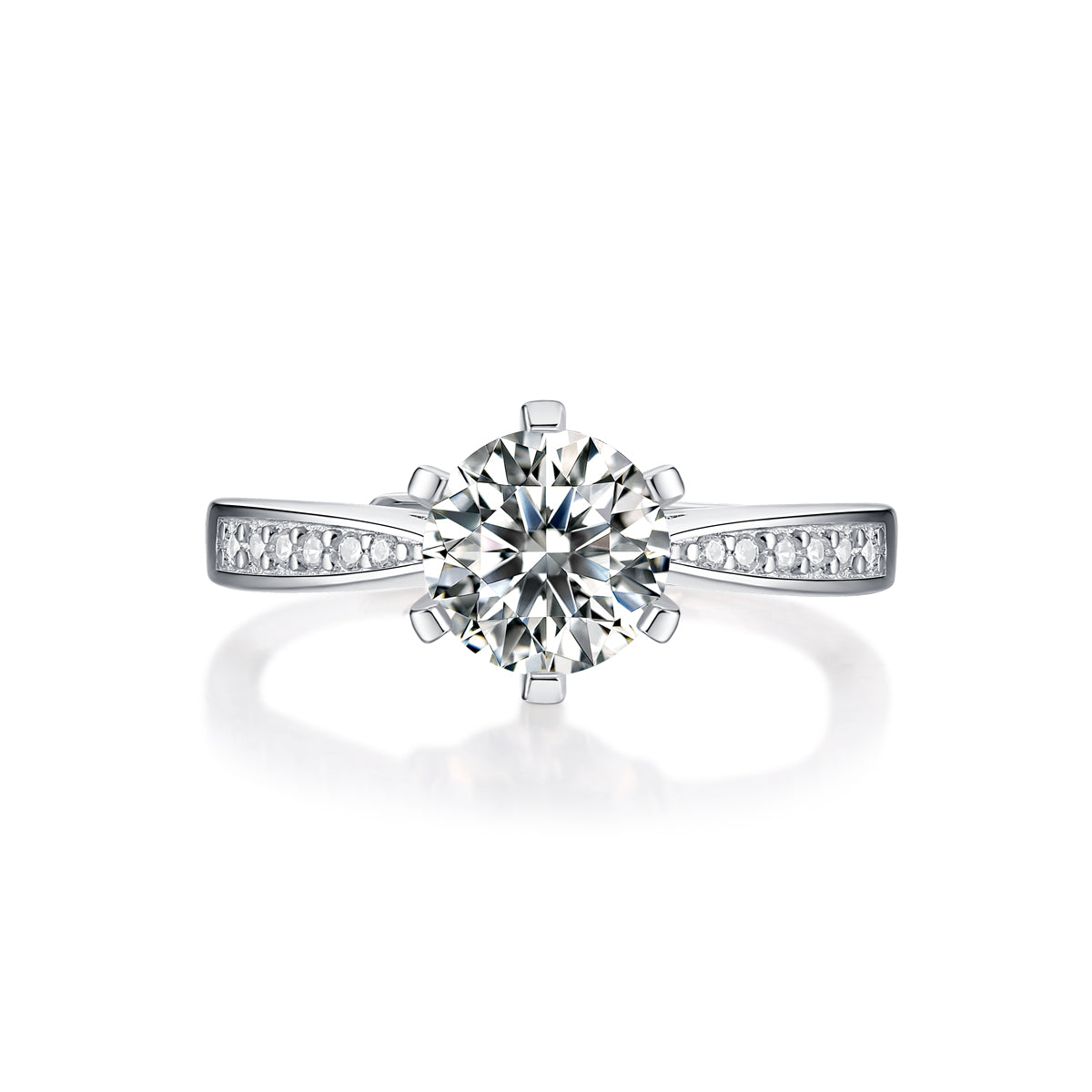 Adjustable Moissanite Crowning love Rings R12341-6.5(BUY 1 GET 1 Present )