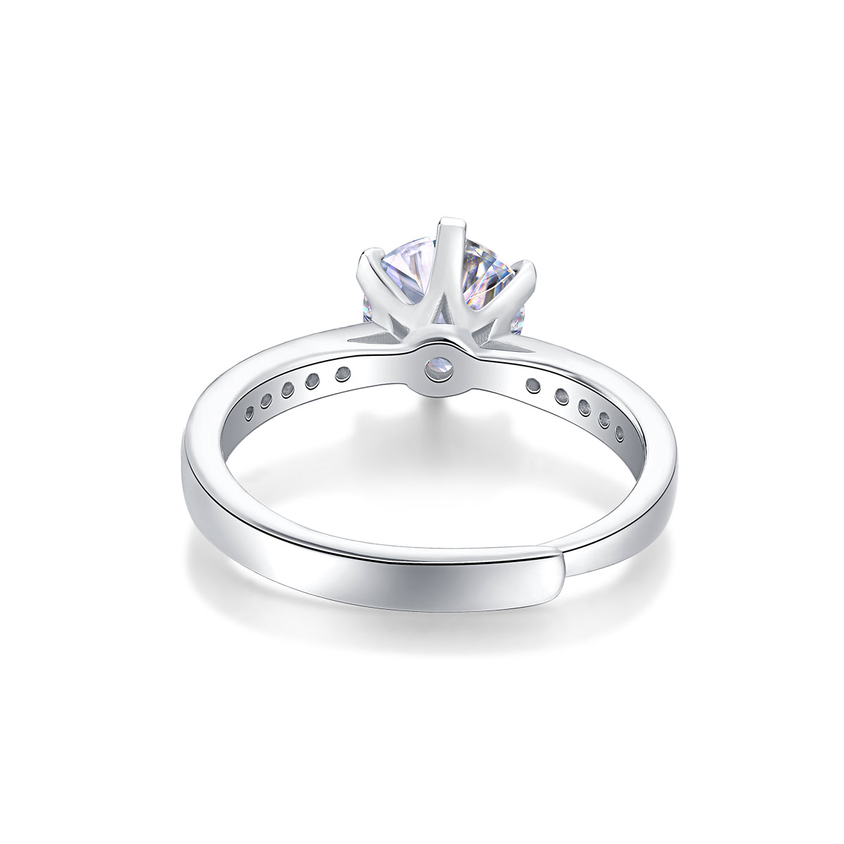 Adjustable Moissanite Crowning love Rings R12341-6.5(BUY 1 GET 1 Present )