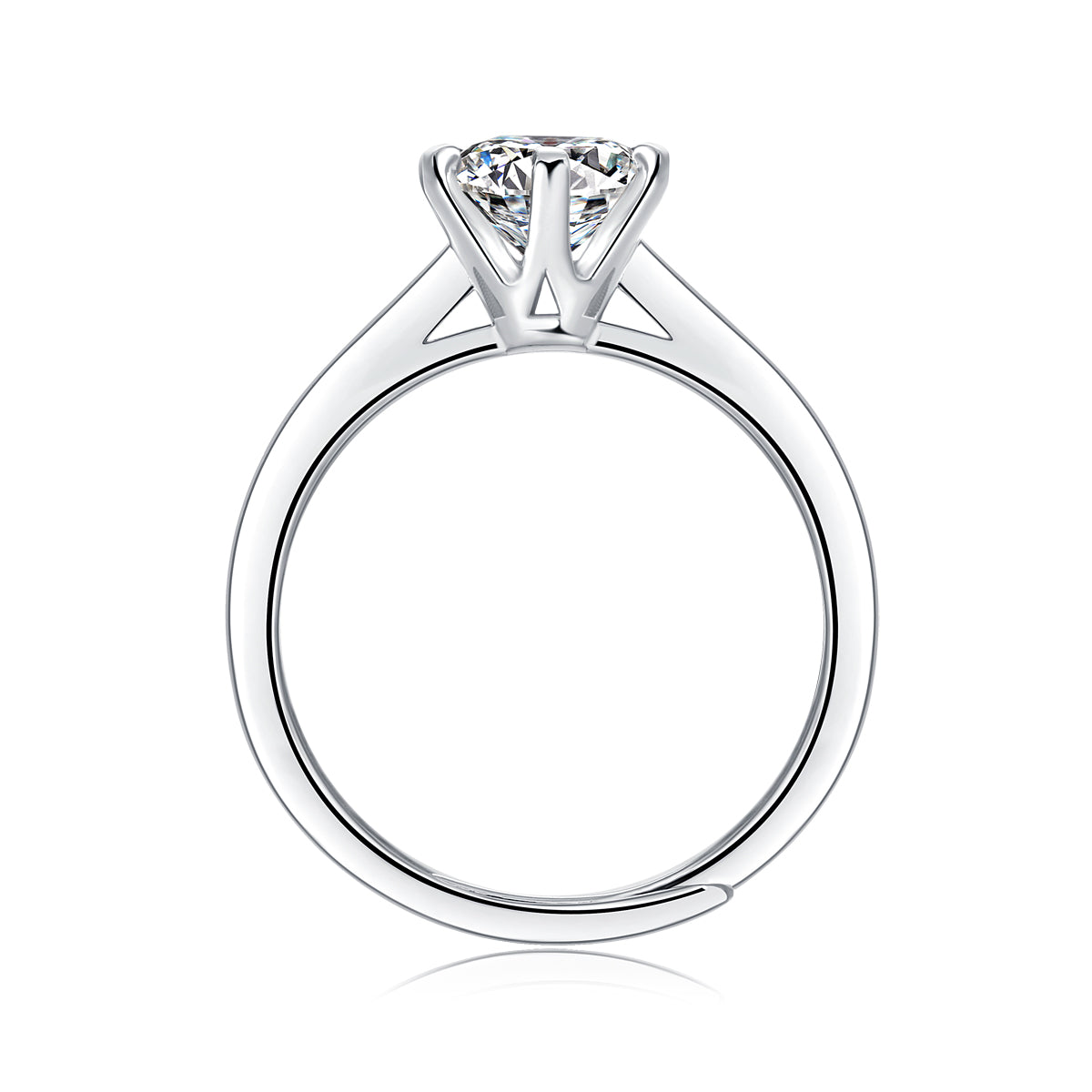 Adjustable Moissanite Crowning love Rings R12341-6.5(BUY 1 GET 1 Present )