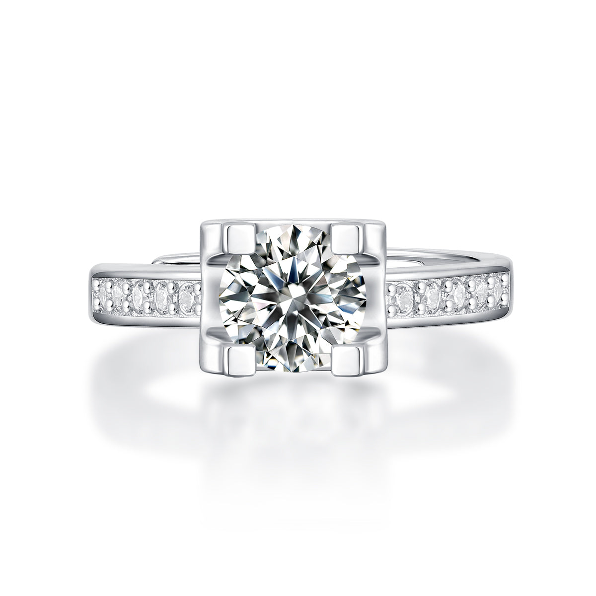 Adjustable Moissanite Love letter Rings R11551-6.5(BUY 1 GET 1 Present )