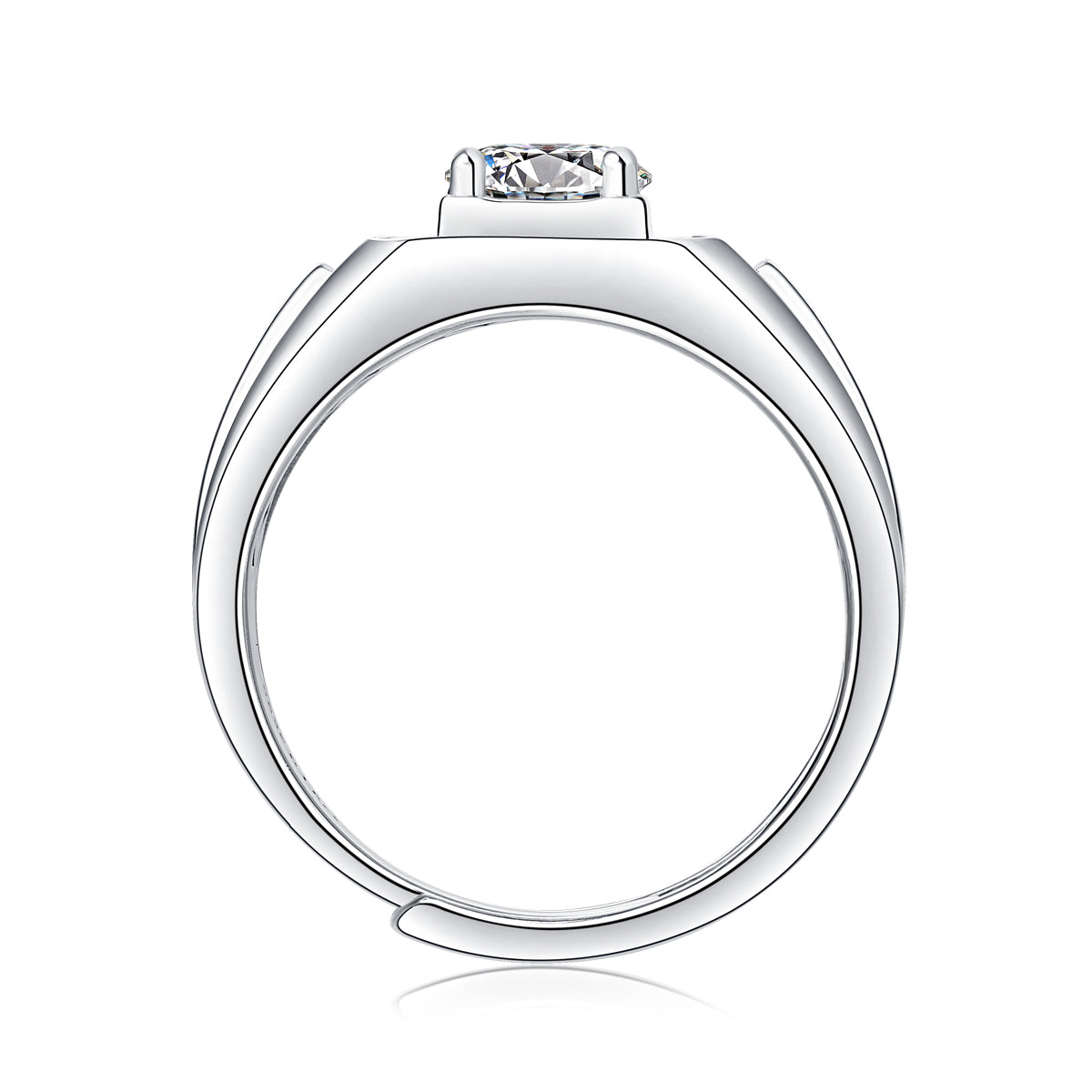 Adjustable Moissanite Gentleman Rings R11555-6.5(BUY 1 GET 1 Present )
