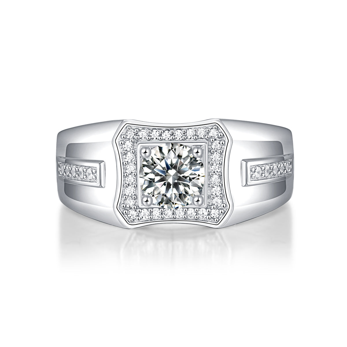 Adjustable Moissanite Gentleman Rings R11555-6.5(BUY 1 GET 1 Present )