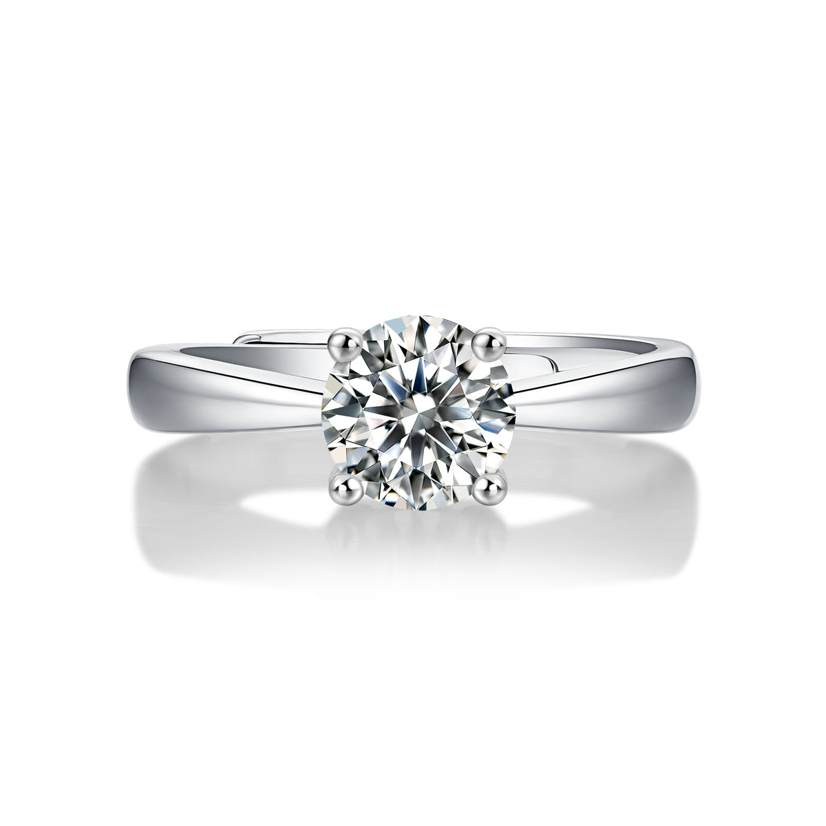 Adjustable Moissanite married Rings R11445-6.5
