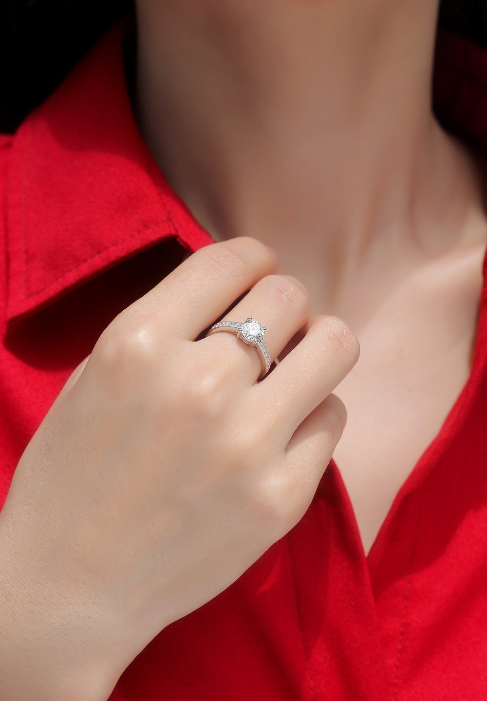Adjustable Moissanite spoiled Rings R11540-6.5(BUY 1 GET 1 Present )