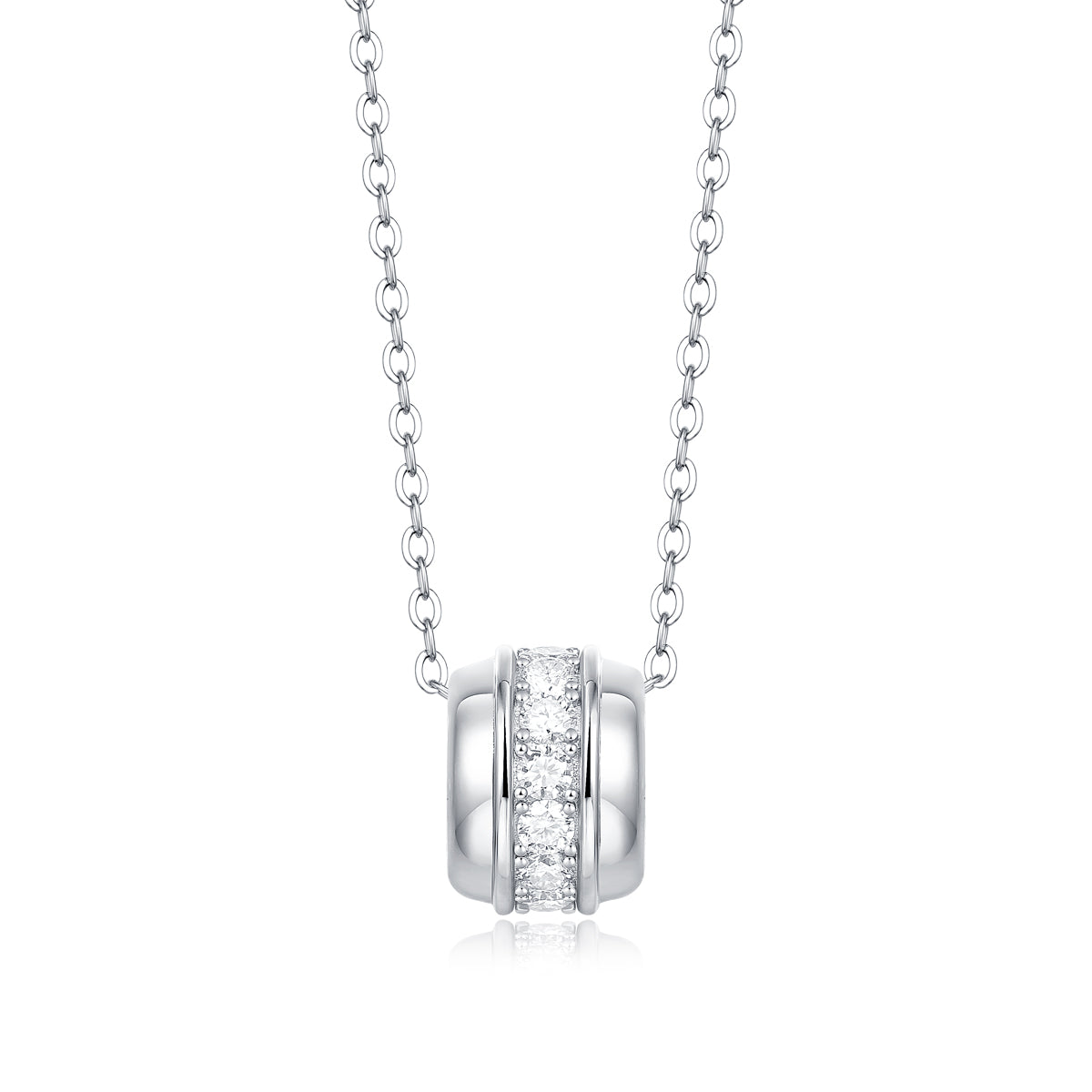 Adjustable Moissanite Three to three Necklaces P11742