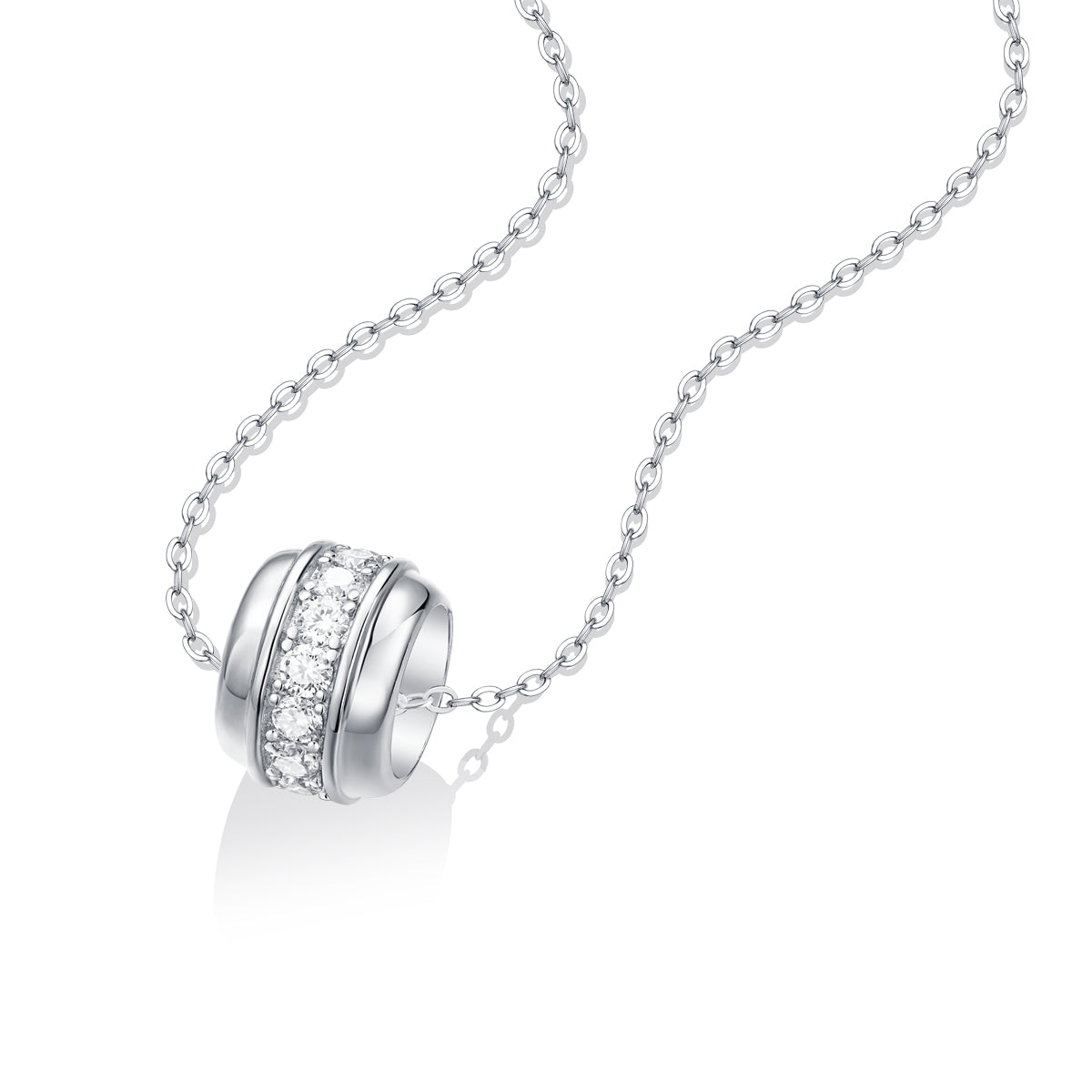 Adjustable Moissanite Three to three Necklaces P11742