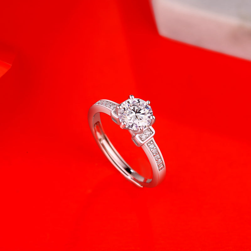 Adjustable Moissanite Only Love Ring R10673-6.5