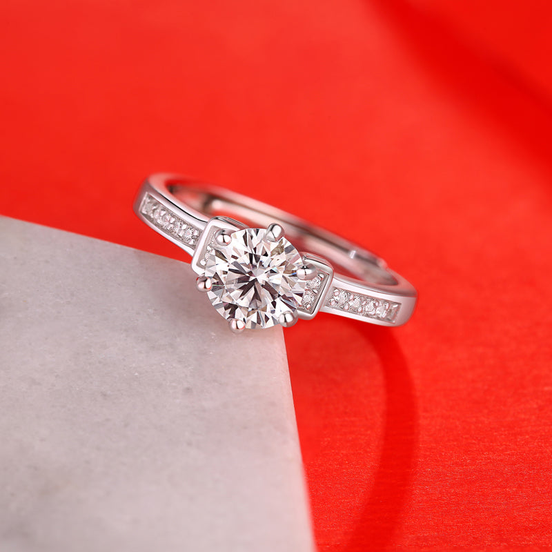 Adjustable Moissanite Only Love Ring R10673-6.5