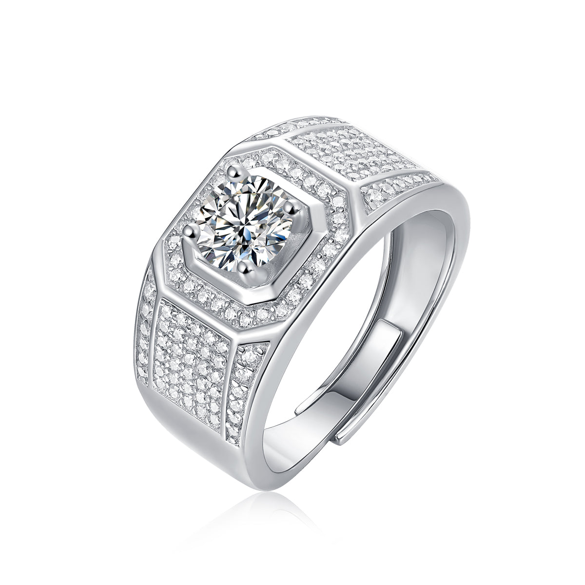 Adjustable Moissanite exclusive Rings R9670-6.5(BUY 1 GET 1 Present )