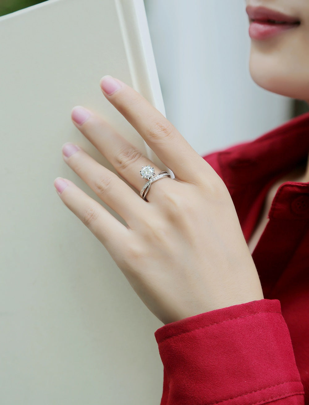 Adjustable Moissanite Starlight Snowflake Rings R11567-6.5(BUY 1 GET 1 Present )