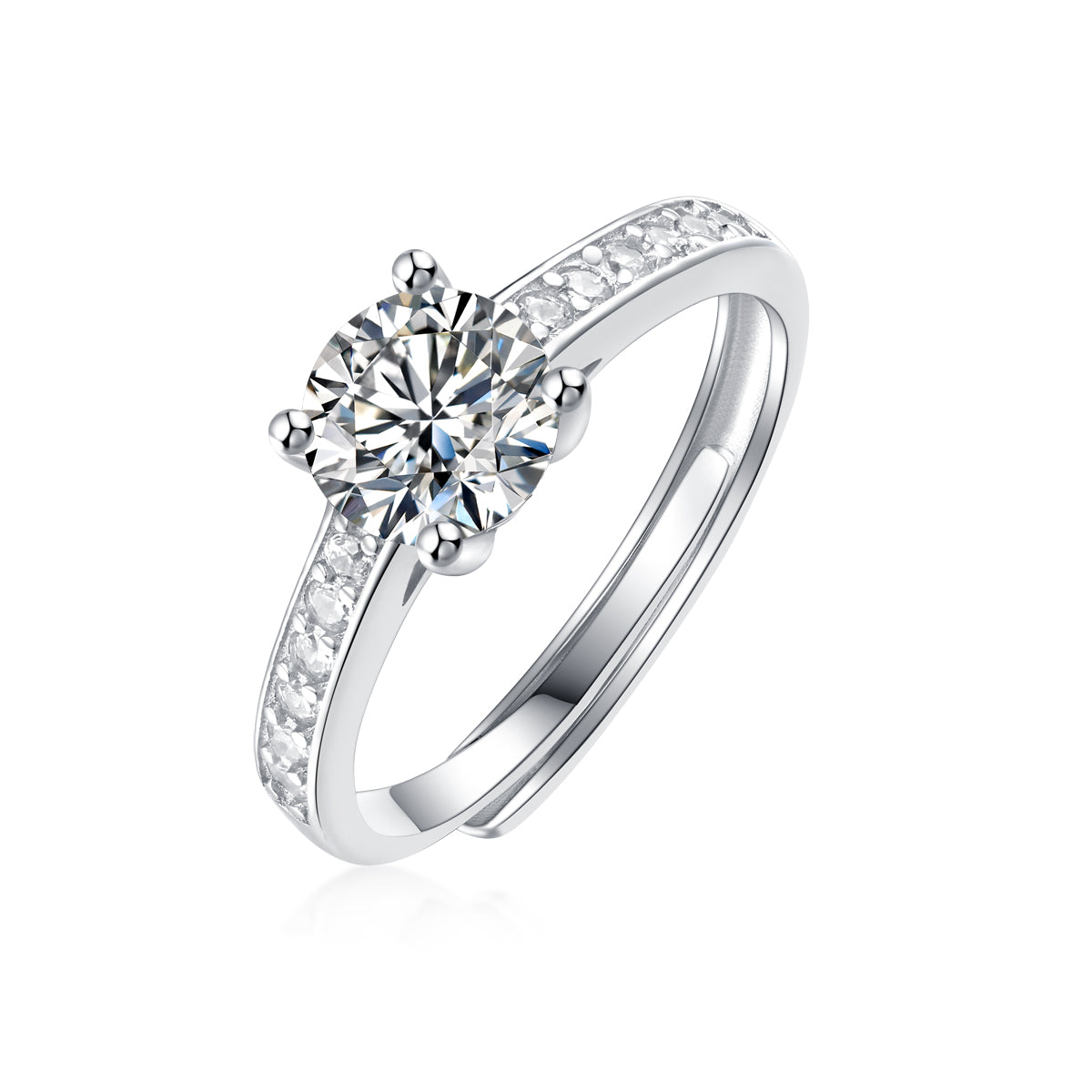 Adjustable Moissanite spoiled Rings R11540-6.5(BUY 1 GET 1 Present )