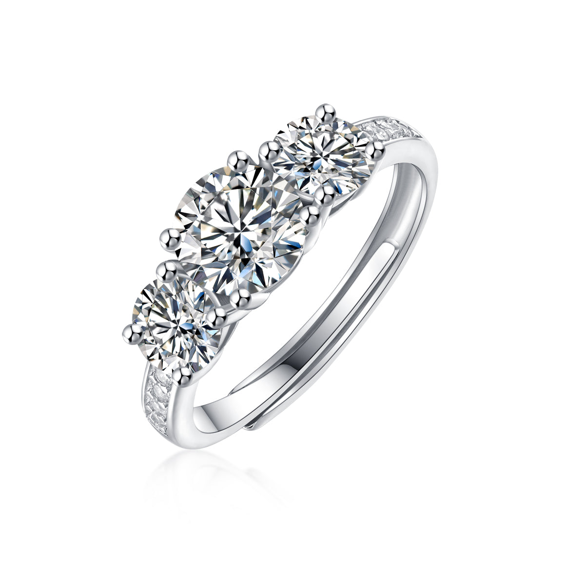 Adjustable Moissanite True self Rings R11566-6.5
