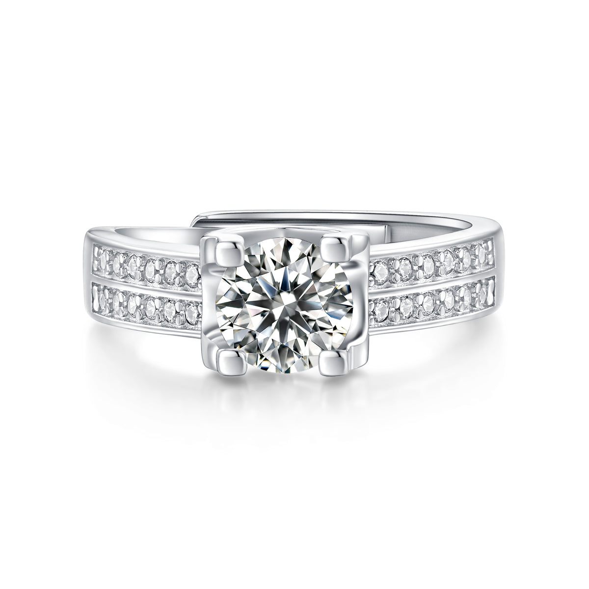 Adjustable Moissanite fireworks Rings R11553-6.5