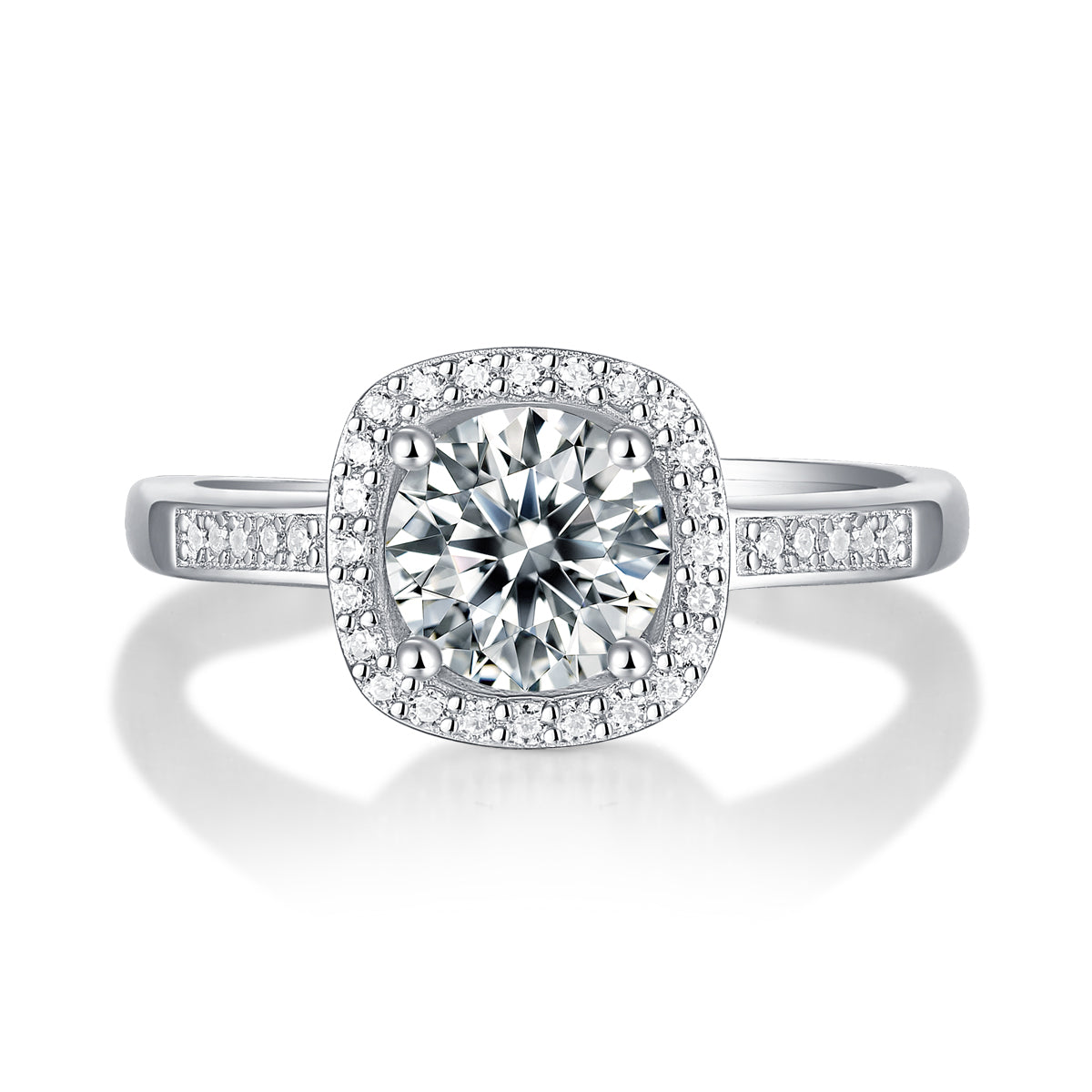 Adjustable Moissanite square pack ring R10875-6.5(BUY 1 GET 1 Present )