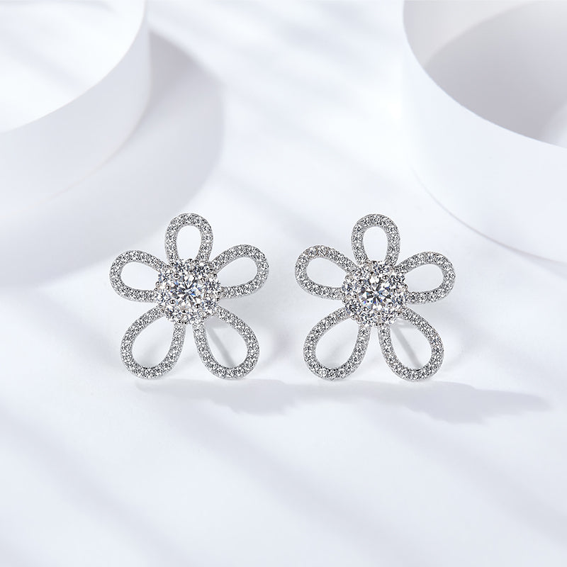Moissanite Diamond Small Earrings EM4026F
