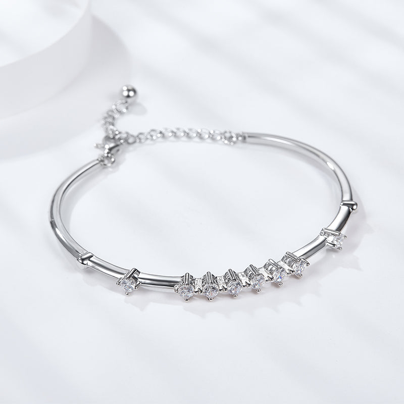 Silver Moissanite Diamond Sansheng Stone Bracelet BM6001O(BUY 1 GET 1 Present )