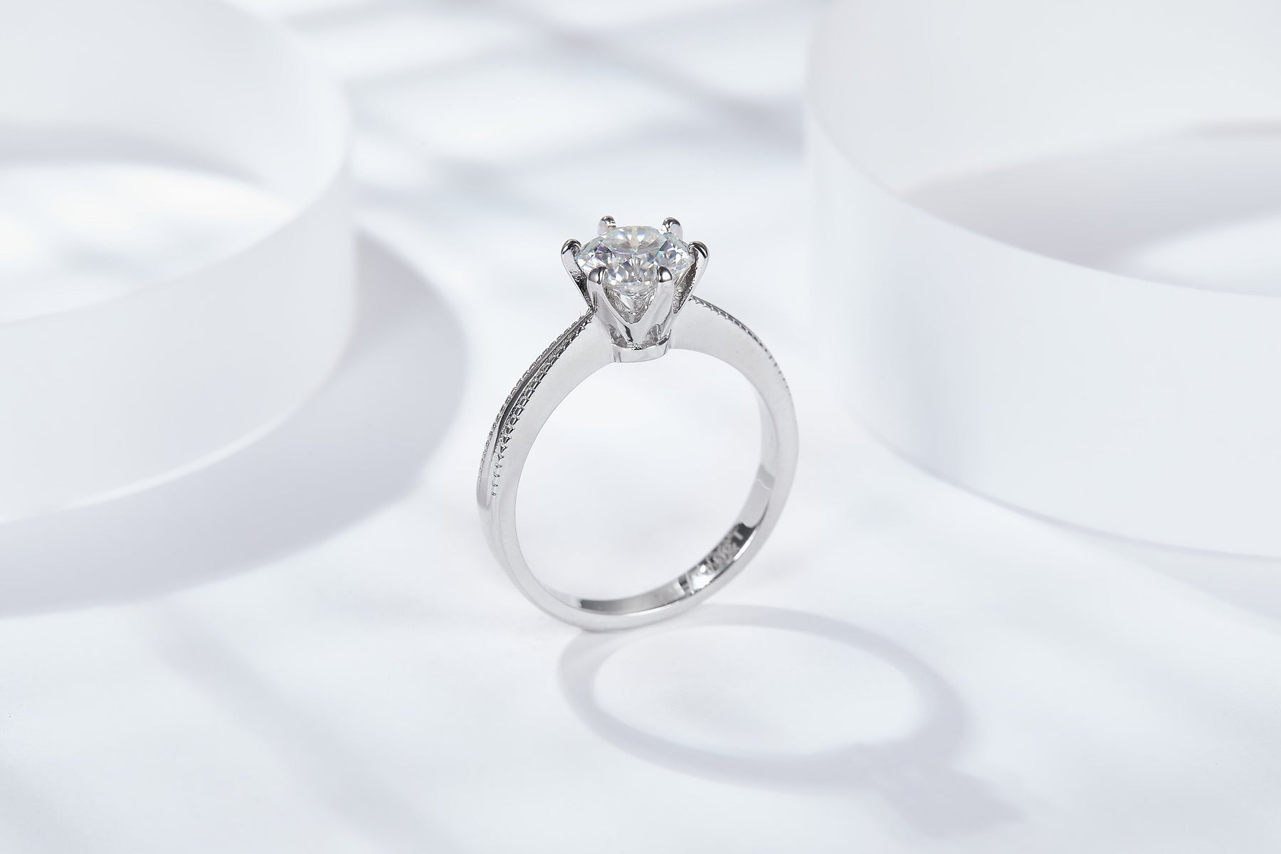 S925 Silver Moissanite Stone Ring