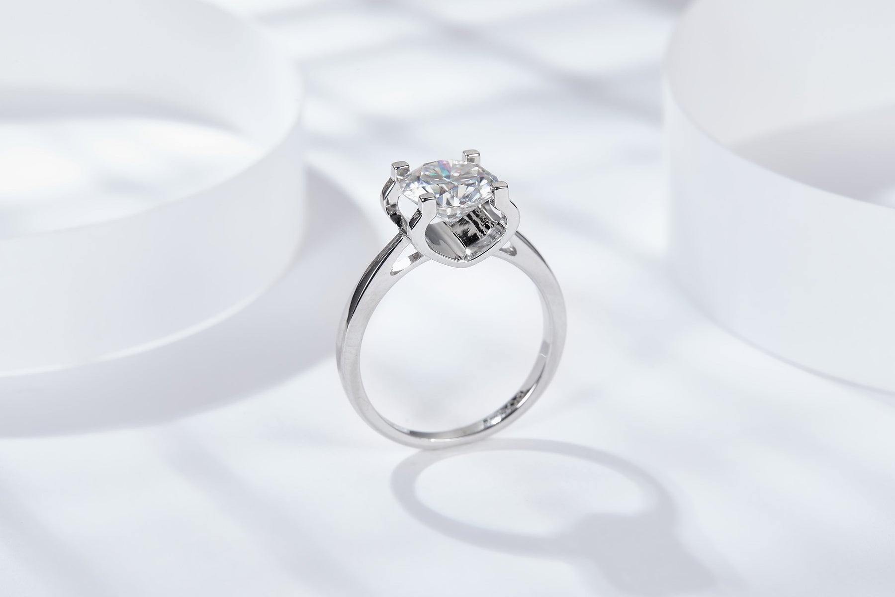Classic Bull Head S925 Silver Moissanite Diamond Ring
