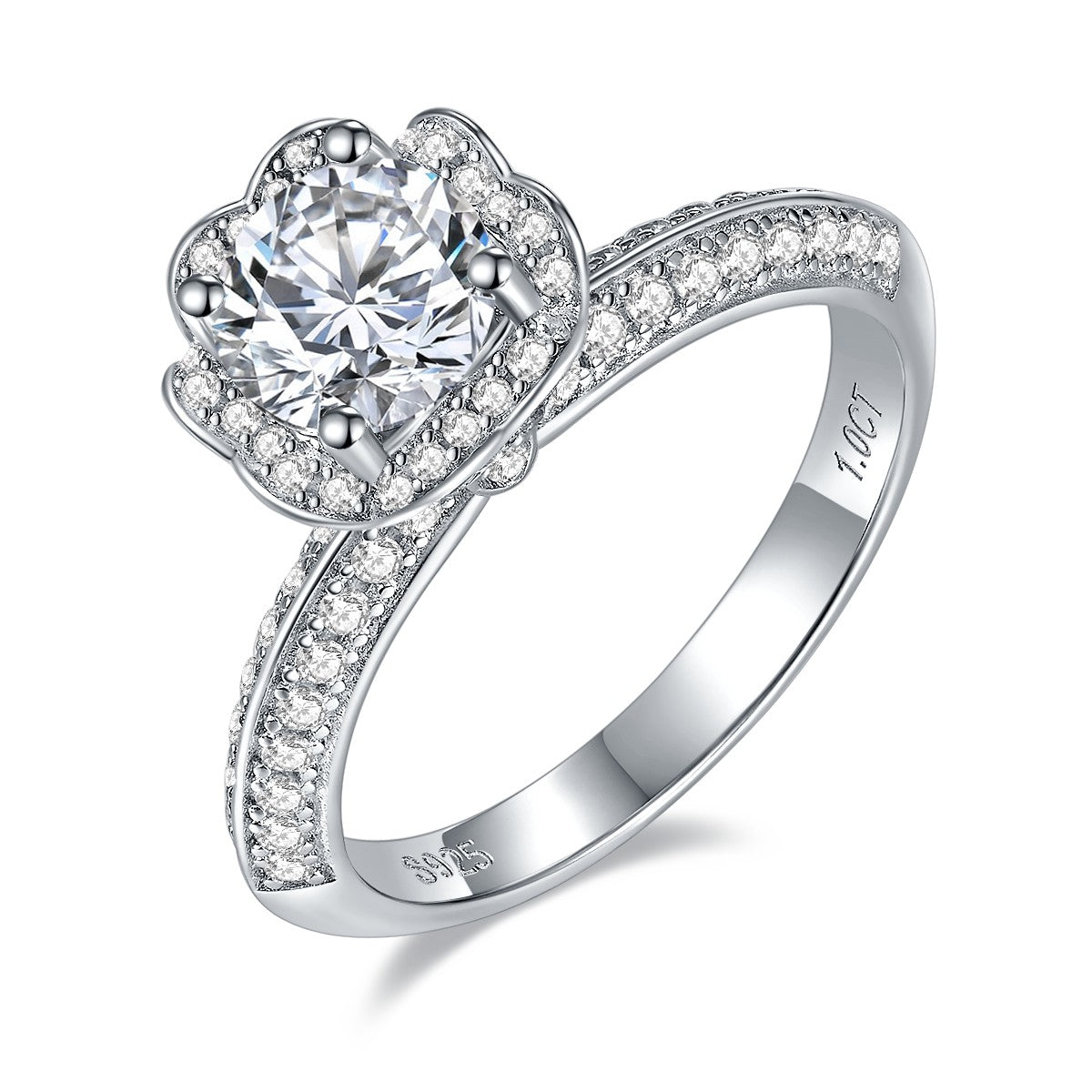 RM1030 Silver Moissanite Diamond DR Bouquet 1/2Carat(BUY 1 GET 1 Present )