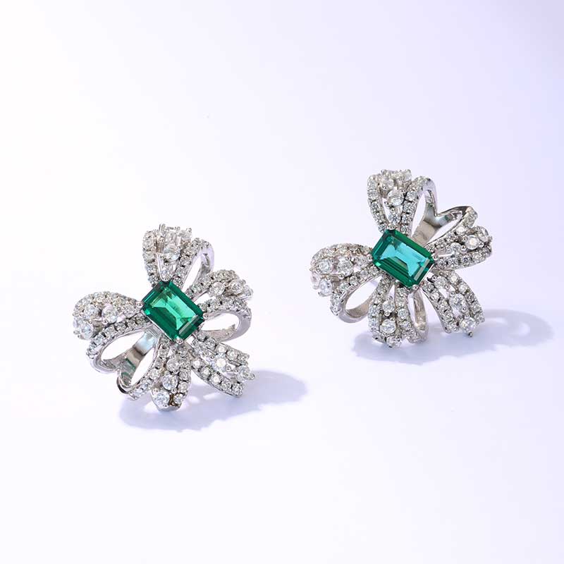 SH 925 Silver Women's Earrings Blue Zircon