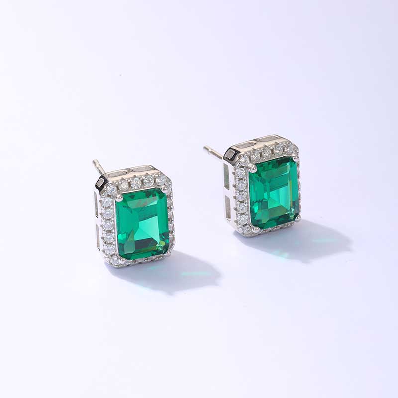 SH 925 Silver Women's Earrings Blue Zircon