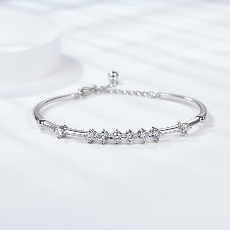 Silver Moissanite Diamond Sansheng Stone Bracelet BM6001O(BUY 1 GET 1 Present )